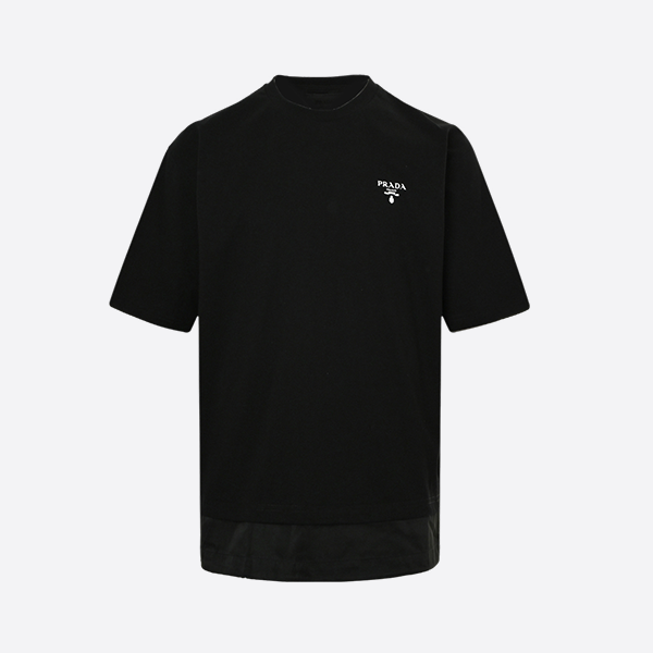 Prada Inverted triangle stitching hem short sleeves