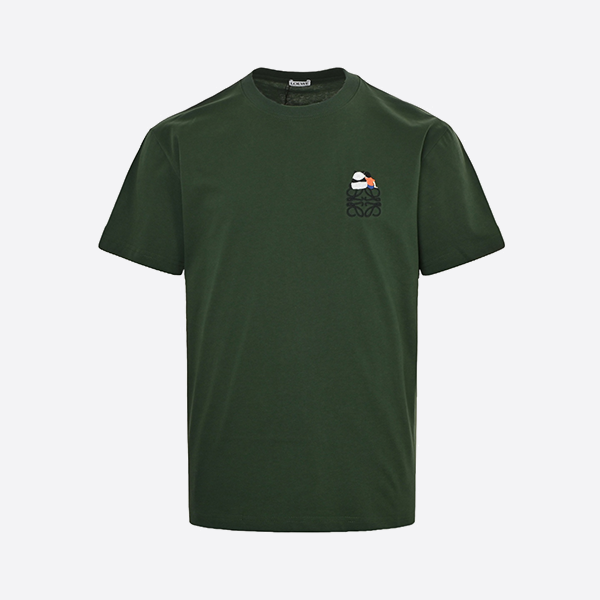 Loewe 24ss panda embroidered logo short sleeve