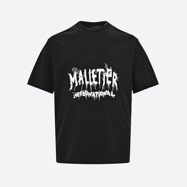 Louis Vuitton 24ss embroidered lettering short sleeves