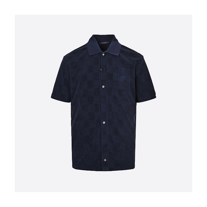 ルイ・ヴィトン 25SS チェック柄テリー半袖シャツ