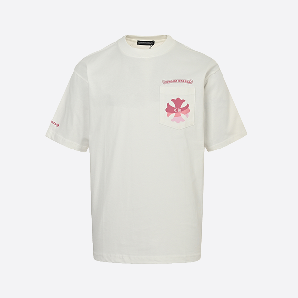 Chrome Hearts Back Overlap Blue Cross Print Short Sleeve