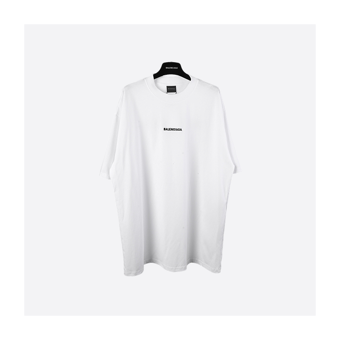 Balenciaga SS25 front and back lettering embroidered short sleeves