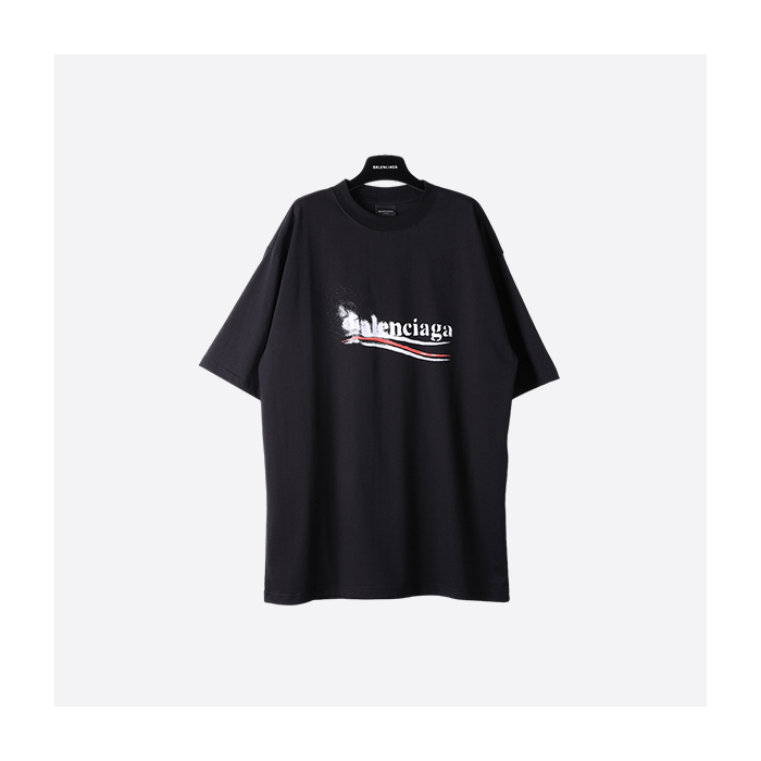 Balenciaga Coke Blurred Letters Short Sleeve